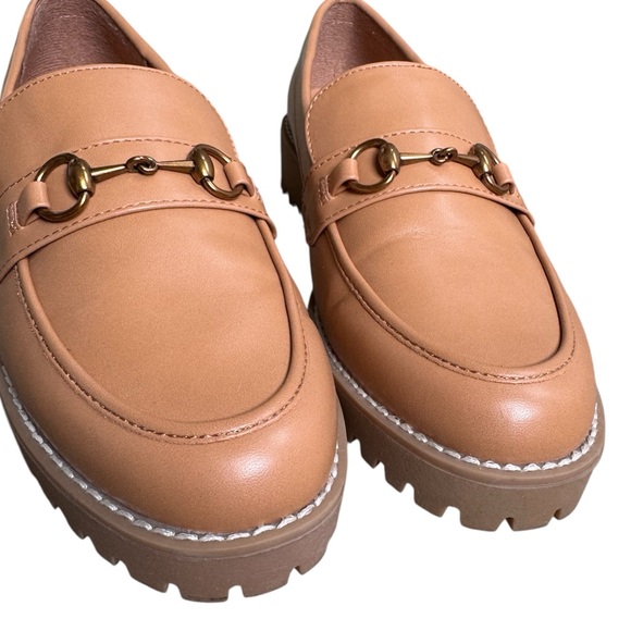 NWOB A New Day Danica Platform Loafers Tan Size 8 - Picture 3 of 9